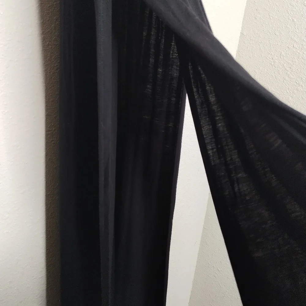 La Blanca Resort Wear Black Swimsuit Cover Up Maxi Dress Side Slits Size XS